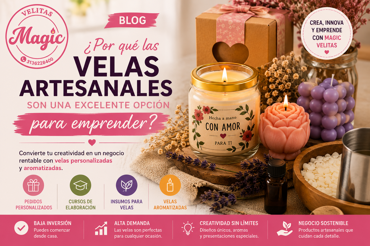 ¿Por qué las velas artesanales son una excelente opción para emprender?