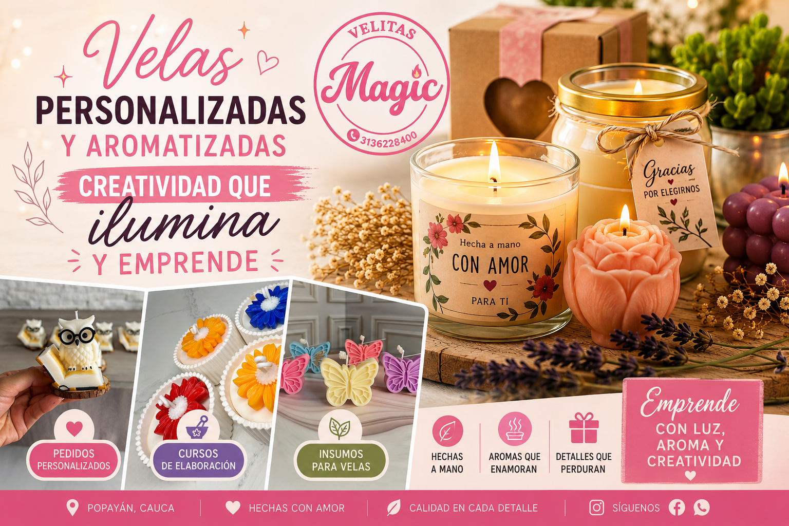 Velas personalizadas y aromatizadas: un negocio creativo y rentable